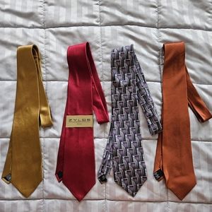 Lot of 4 Vintage ZYLOS Silk Ties